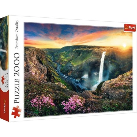 Puzzle 2000 Wodospad Haifoss, Islandia TREFL