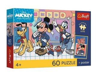 Puzzle 60 Disney Mysia ekipa + plakat TREFL