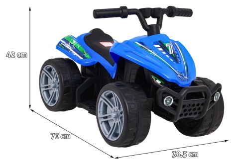Quad Little Monster na akumulator dla najmłodszych Niebieski Napęd 25W