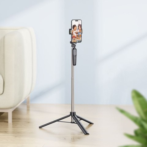 Selfie stick Hoco tripod z pilotem bezprzewodowym K19 czarny