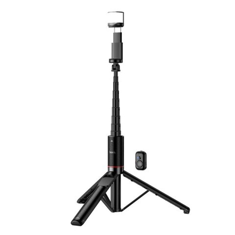 Selfie stick tripod z pilotem bezprzewodowym + światłem LED Hoco K34 czarny