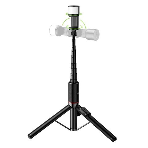 Selfie stick tripod z pilotem bezprzewodowym + światłem LED Hoco K34 czarny