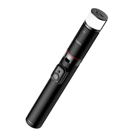 Selfie stick tripod z pilotem bezprzewodowym + światłem LED Hoco K34 czarny