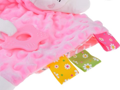 Sensoryczny Królik Minky - Przytulanka z Metkami, Gryzakiem i Zawieszką ZA4745