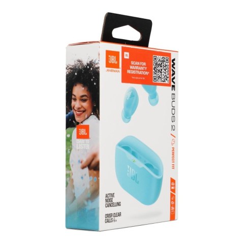 Słuchawki bezprzewodowe douszne ANC JBL Wave Buds 2 niebieskie