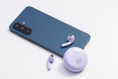 Słuchawki bezprzewodowe douszne Blue Star Circle Beat TX3 TWS lawendowy