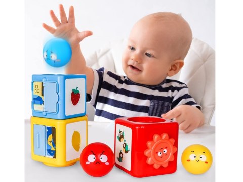 SORTER edukacyjna układanka z klocków WIEŻA z piłkami - emocje ZA4538