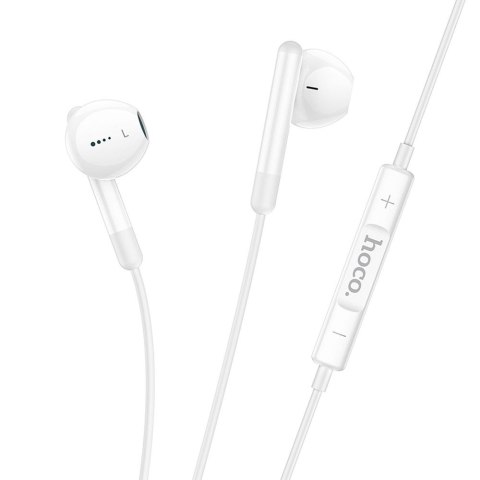 Słuchawki przewodowe douszne USB C Hoco M93 białe