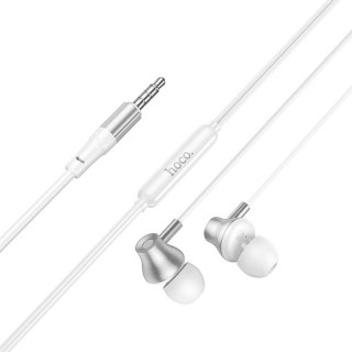 Słuchawki przewodowe douszne z mikrofonem Jack 3,5 mm Hoco M119 srebrne