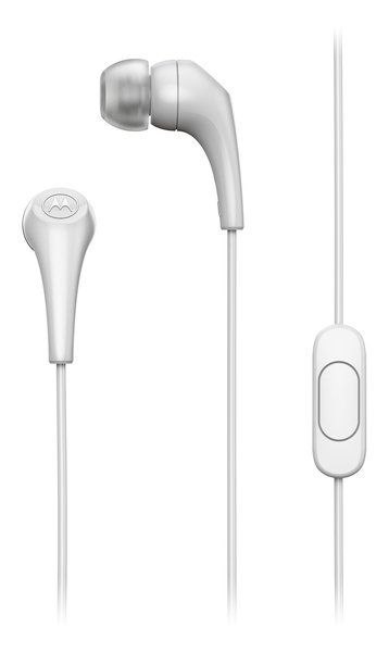 Słuchawki przewodowe douszne z mikrofonem MOTOROLA Ear Buds 2-S białe