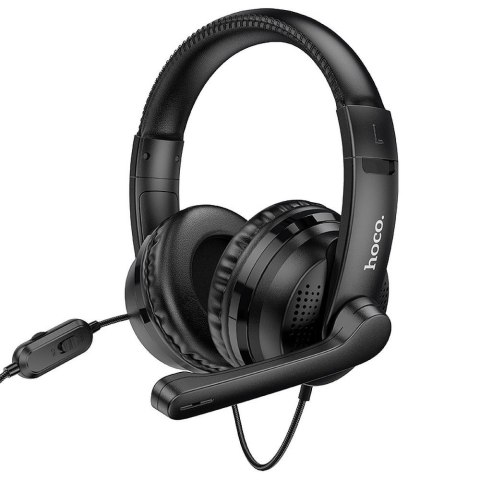 Słuchawki przewodowe nauszne Jack 3,5 mm Hoco W103 czarne