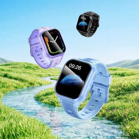 Smartwatch dla dzieci 1,69" 4G GPS z funkcją rozmowy Hoco Y108 fioletowy