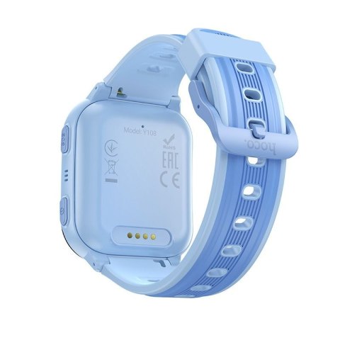 Smartwatch dla dzieci 1,69" 4G GPS z funkcją rozmowy Hoco Y108 niebieski