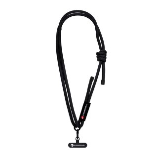 Smycz do telefonu crossbody z regulacją długości Forcell F-Design S10X165 (max 82,5cm w pętli) czarna