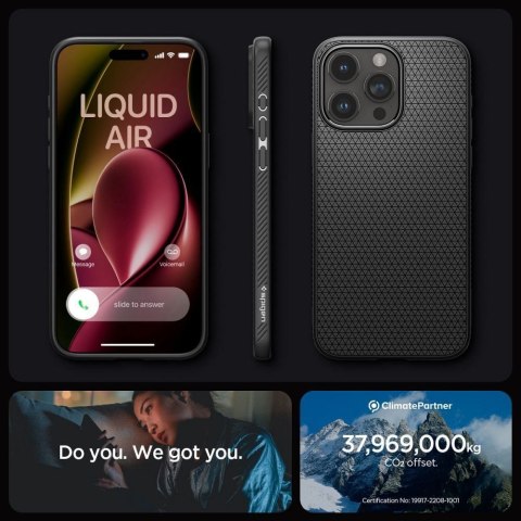 SPIGEN futerał LIQUID AIR do IPHONE 15 Pro matte black