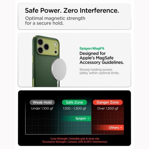 SPIGEN futerał NANO POP HYBRID kompatybliny z MagSafe do IPHONE 18 Pro / 17 Pro avo green
