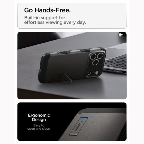 SPIGEN futerał TOUGH ARMOR T kompatybliny z MagSafe do IPHONE 18 Pro / 17 Pro gunmetal