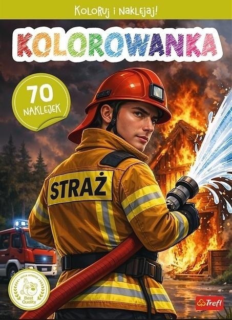 Strażak OSP Kolorowanka z naklejkami TREFL