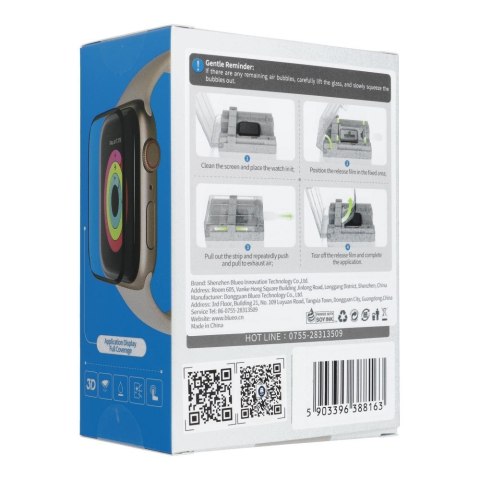 Szkło Hartowane 5D do Apple Watch 10/11 42MM Mr. Monkey Glass (Anti-Static Strong HD) czarne