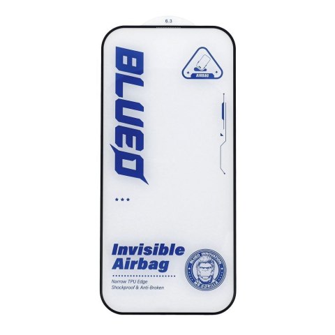Szkło Hartowane 5D do iPhone 16 Mr. Monkey Glass (3D Invisible Airbag Anti-broken) czarne