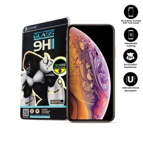 Szkło hartowane 3D do Samsung NOTE 20 ULTRA X-One (edge glue + hole) czarne