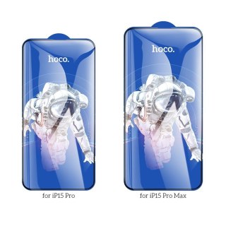 Szkło hartowane 5D do iPhone 15 PRO HD Guardian shield (SET 10in1) Hoco G14 czarne