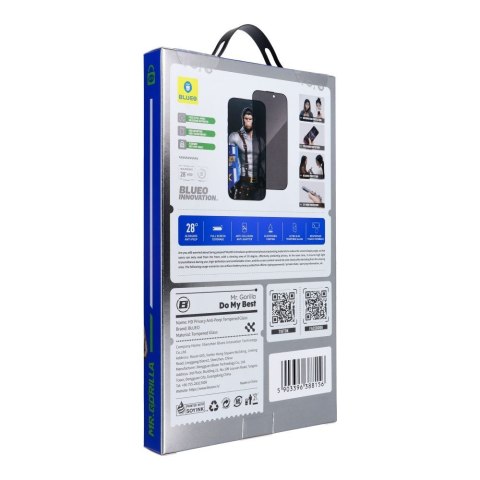 Szkło Hartowane 5D do Samsung S25 EDGE Mr. Monkey Glass (Anti-Peep Strong Privacy) czarne