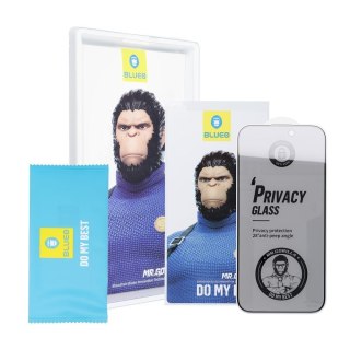 Szkło Hartowane 5D do Samsung S26 PLUS Mr. Monkey Glass (Strong Privacy - działający czytnik) czarne