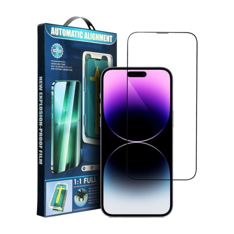 Szkło hartowane 5D Full Glue do iPhone 12 PRO MAX Tempered Glass z aplikatorem czarne