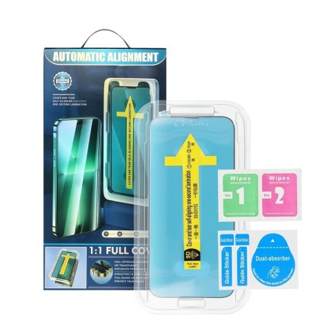 Szkło hartowane 5D Full Glue do iPhone 13 / 13 PRO / 14 czarne Tempered Glass z aplikatorem
