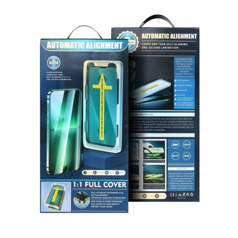 Szkło hartowane 5D Full Glue do iPhone 13 PRO MAX / 14 PLUS Tempered Glass z aplikatorem czarne
