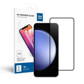 Szkło hartowane 5D do Samsung S25 (full glue / case friendly / działający czytnik) Blue Star czarne