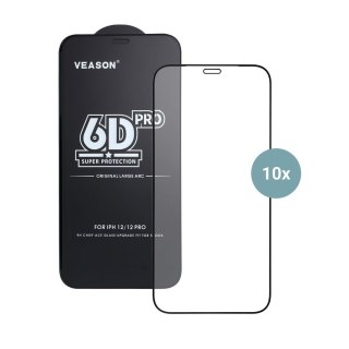 Szkło Hartowane 6D do iPhone 12 PRO MAX Veason Pro Glass (SET 10in1) czarne