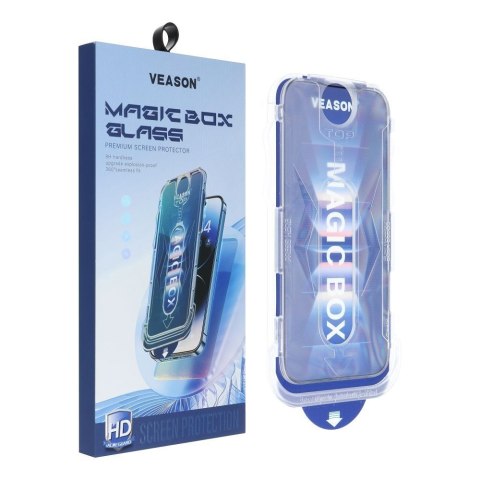 Szkło Hartowane 6D do iPhone 14 PRO MAX Veason Pro Easy-Install Glass z aplikatorem czarne