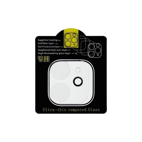 Szkło hartowane 5D Full Glue na aparat do iPhone 11 transparentne