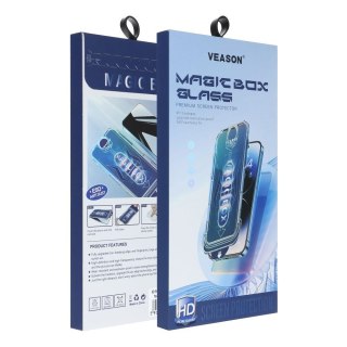 Szkło Hartowane 6D do iPhone 17 PRO MAX Veason Pro Easy-Install Glass z aplikatorem czarne
