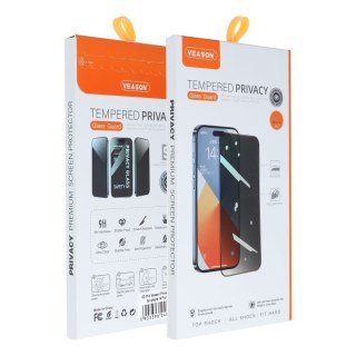 Szkło Hartowane 6D do iPhone 17 Veason Pro Privacy Glass czarne