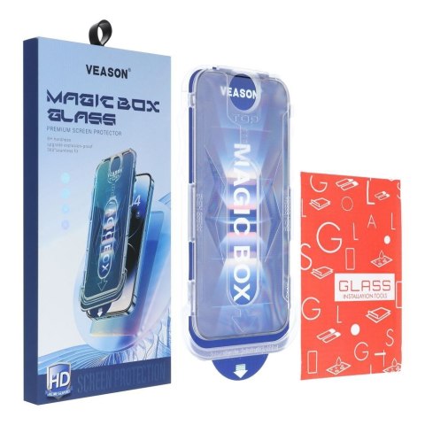 Szkło Hartowane 6D do iPhone XR / 11 Veason Pro Easy-Install Glass z aplikatorem czarne