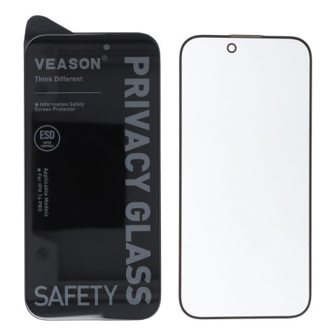 Szkło Hartowane 6D do iPhone XR / 11 Veason Pro Privacy Glass czarne
