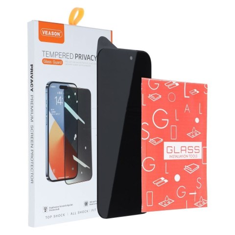 Szkło Hartowane 6D do iPhone XR / 11 Veason Pro Privacy Glass czarne