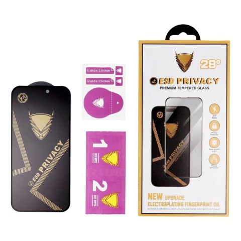 Szkło Hartowane 6D do iPhone XS MAX / 11 PRO MAX OG Premium Privacy Glass czarne