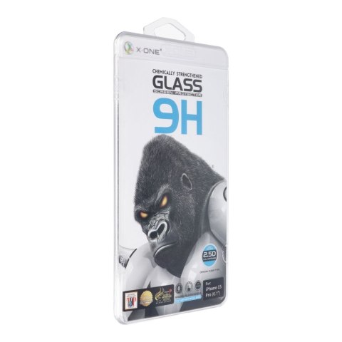 Szkło hartowane do iPhone 15 PRO X-One Full Cover Extra Strong Crystal Clear (full glue) czarne