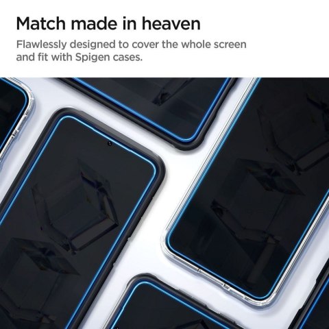 Szkło hartowane do Samsung S23 GLAS.TR"EZ FIT" 2-pack Spigen transparentne