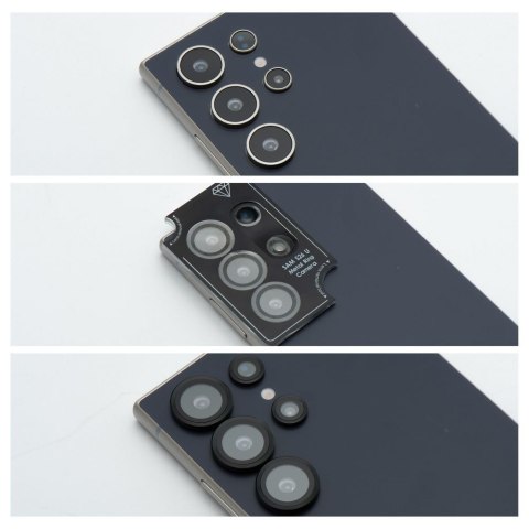 Szkło hartowane na aparat do Samsung FLIP 7 Blue Star Easy Install czarne