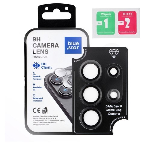 Szkło hartowane na aparat do Samsung S26 ULTRA Blue Star Easy Install czarne