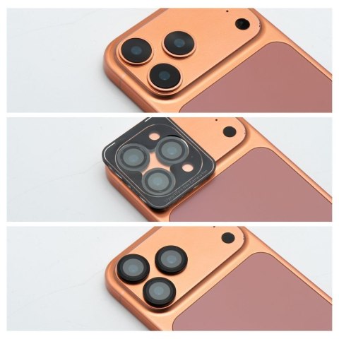 Szkło hartowane na aparat do iPhone 16 PRO / 16 PRO MAX Blue Star Easy Install czarne