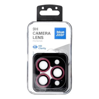 Szkło hartowane na aparat do iPhone 18 PRO / 18 PRO MAX Blue Star Easy Install burgundowe