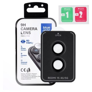 Szkło hartowane na aparat do Xiaomi Redmi 15 4G / 15 5G Blue Star Easy Install czarne