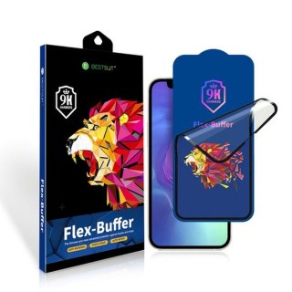 Szkło hybrydowe 5D do iPhone 13 MINI z powłoką antybakteryjną Biomaster Bestsuit Flex-Buffer czarne