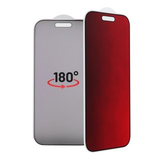 Szkło hybrydowe 5D do iPhone 15 Bestsuit Flexible Colorfull Privacy 180 magenta